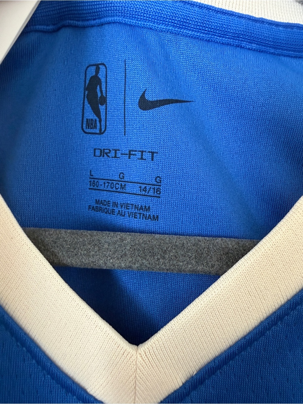 Damian Lillard Milwaukee Bucks Nike Blue White Jersey Youth Large NWT - Picture 3 of 4